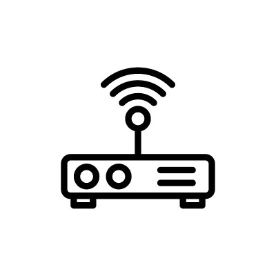 Wifi路由器矢量轮廓图标样式插图。EPS 10个文件