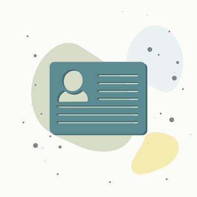 图标。彩色背景上的用户护照。