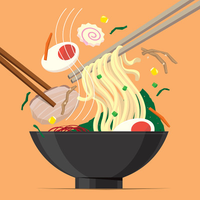 一餐日本拉面的图解