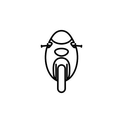 摩托车图标，符号模板向量