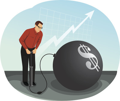 矢量图:金融泡沫