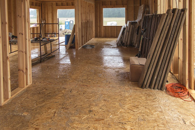 在建造房屋时采用骨架技术