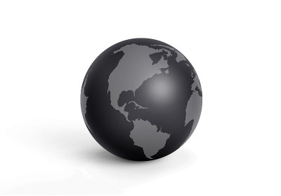 地球地球图标。3D渲染隔离在白色背景上