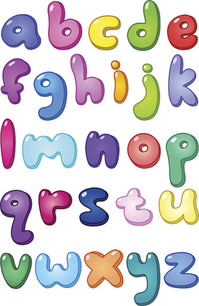 3d气泡小写字母