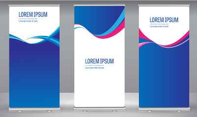 Roll up banner colors shape standee business broch