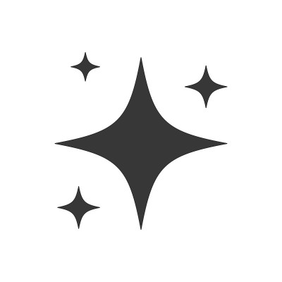 星闪闪发光的图标。闪亮的星光