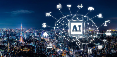 AI(人工智能)和电子概念。