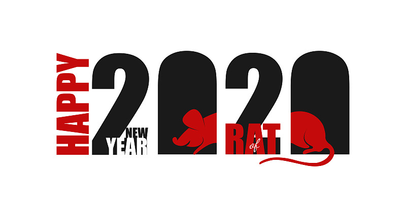 2020 Chinese New Year of Rat. Calendar poster year