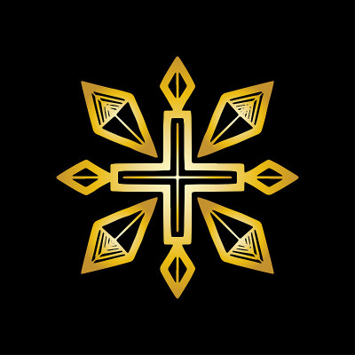 Cross doodle color religion