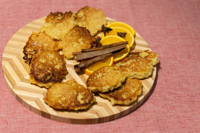 与苹果煎饼