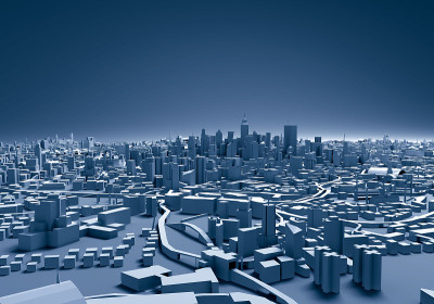 城市建筑3d插图