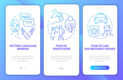 人口贩卖受害者登陆手机应用页面屏幕