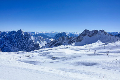 从德国巴伐利亚Zugspitze观看