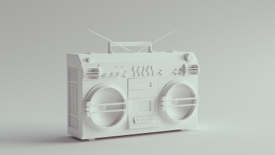 白色复古立体声音响