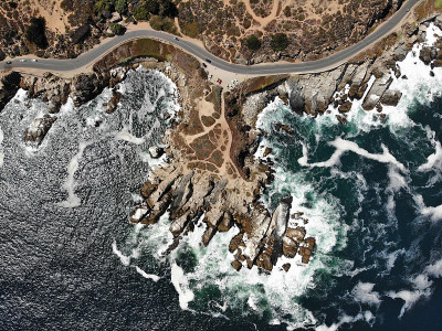 海洋岩石Concón/ conon海洋岩石