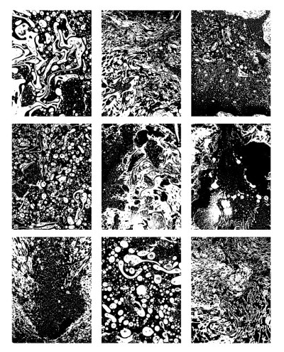 Set of Ink marbling textures. Abstract backgrounds