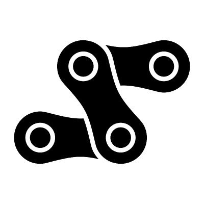 自行车链图标矢量插图设计