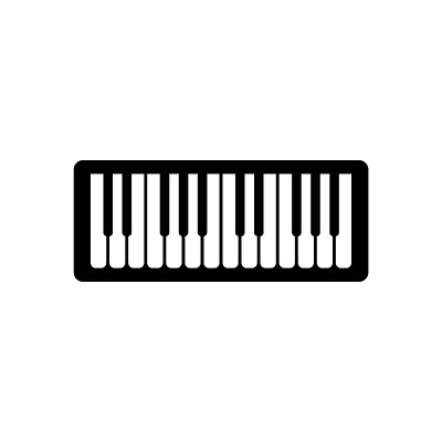 钢琴图标，音乐矢量，音乐插图