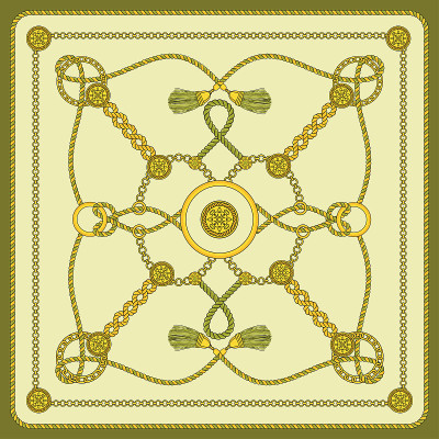 Chain patten square scarf design. Fashion accessor