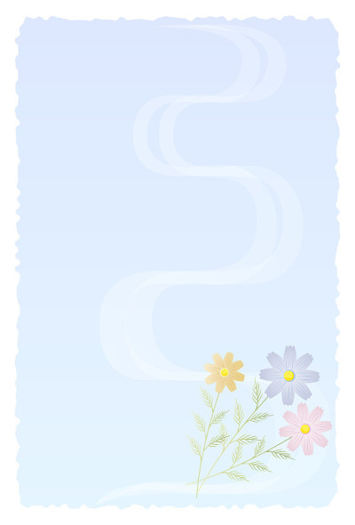明信片在哀悼。宇宙花的插图。