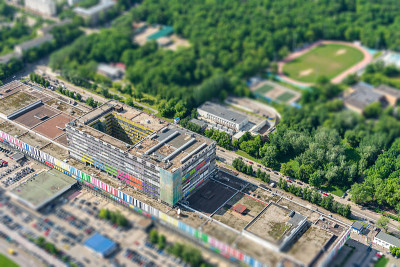 俯瞰城市顶部