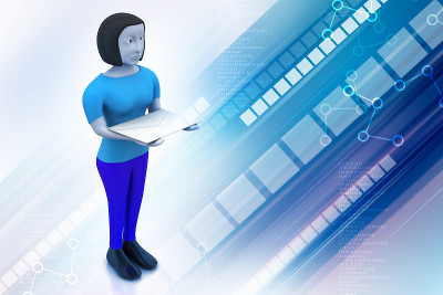 3d女人与电子邮件