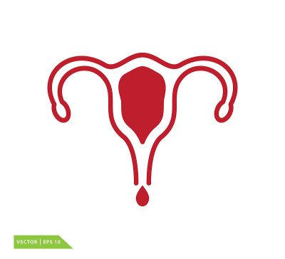 Menstruation icon ,womb icon vector logo design te