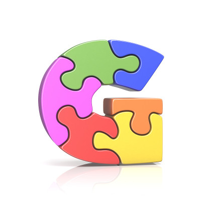 拼图字母G 3D