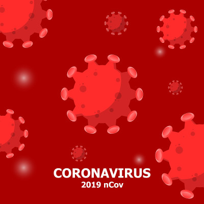 COVID-19预警冠状病毒彩色载体