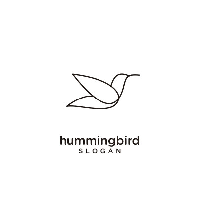 Hummingbird line abstract
