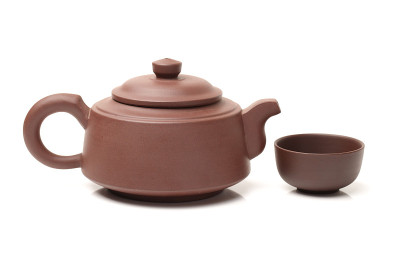 白底泡茶用陶瓷茶壶