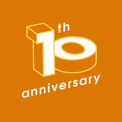 10周年矢量图标。数字和符号的图形组合