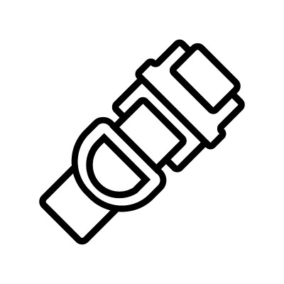 安全带设备图标矢量轮廓插图