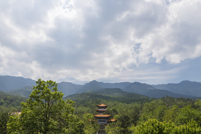 中国云南的佛教寺庙建筑