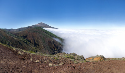 特内里费的Orotava山谷上空的云层