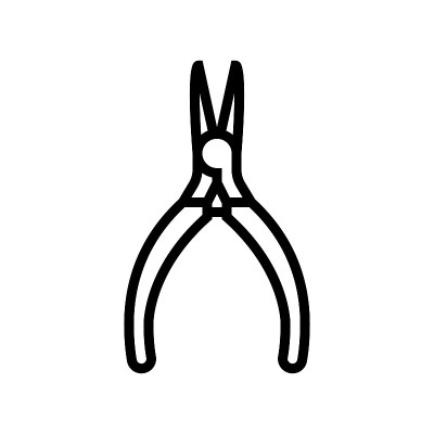 仪器首饰线图标矢量插图