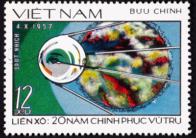 取消越南邮票苏联人造卫星太空探测器发射