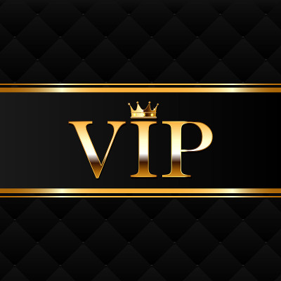 黄金矢量VIP图标和皇冠与宝石。