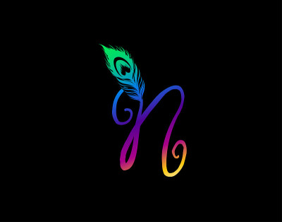 独特的N字饰以奇异的孔雀羽毛图案。