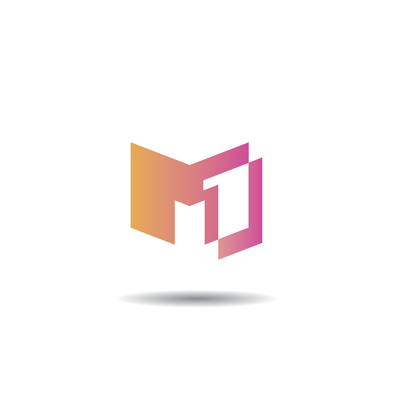 M一字母极简Logo