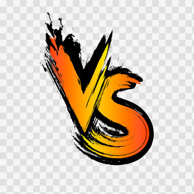 vs . vs .字母标志。VS字母透明背景。矢量插图的竞争，对抗