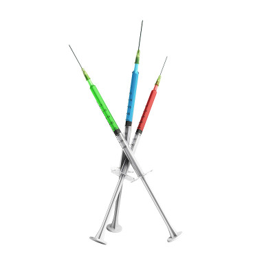 一次性注射器3d渲染没有阴影