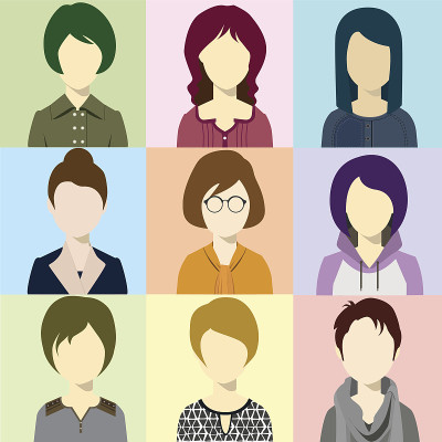 女性Avatar Flash Vector