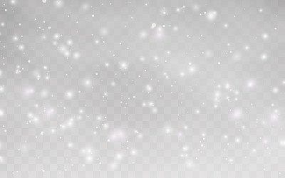 矢量Png大雪，不同形状和形式的雪花。雪花纷飞，雪花背景。下降的圣诞节