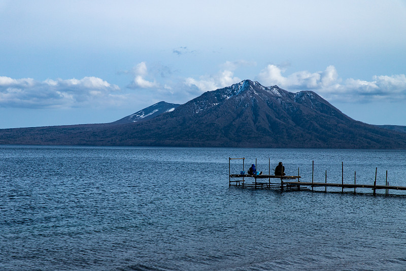 北海道四津湖的风景。