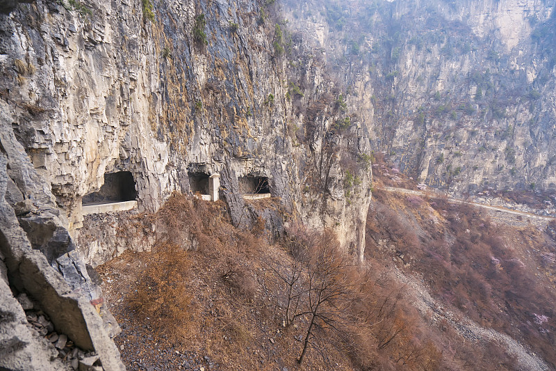 中国河南省太行山悬崖公路