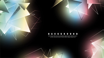abstract background with glowing triangles that ov