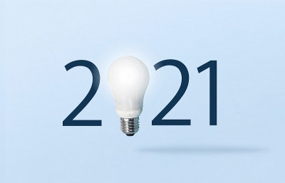 2021年，灯泡上有光
