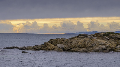 壮丽的地中海玫瑰景观，日落的克鲁斯岬，布拉瓦海岸，España
