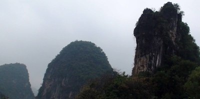 广西桂林阳朔岩溶形成观。中国